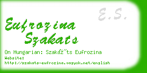 eufrozina szakats business card